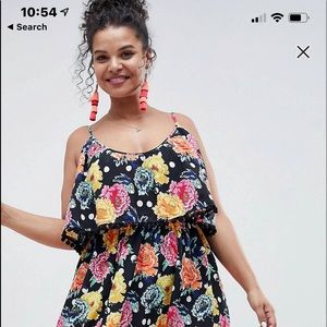 ASOS Design multicolored long dress with slit